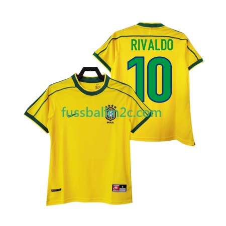 Fußballtrikots Brasilien RIVALDO 10 Retro Heim Trikotsatz 1998 Fußballtrikots Brasilien RIVALDO 10 Retro Heim Trikotsatz 1998